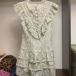 Size 0 LoveShackFancy Lunetta Dress White Garden Stream